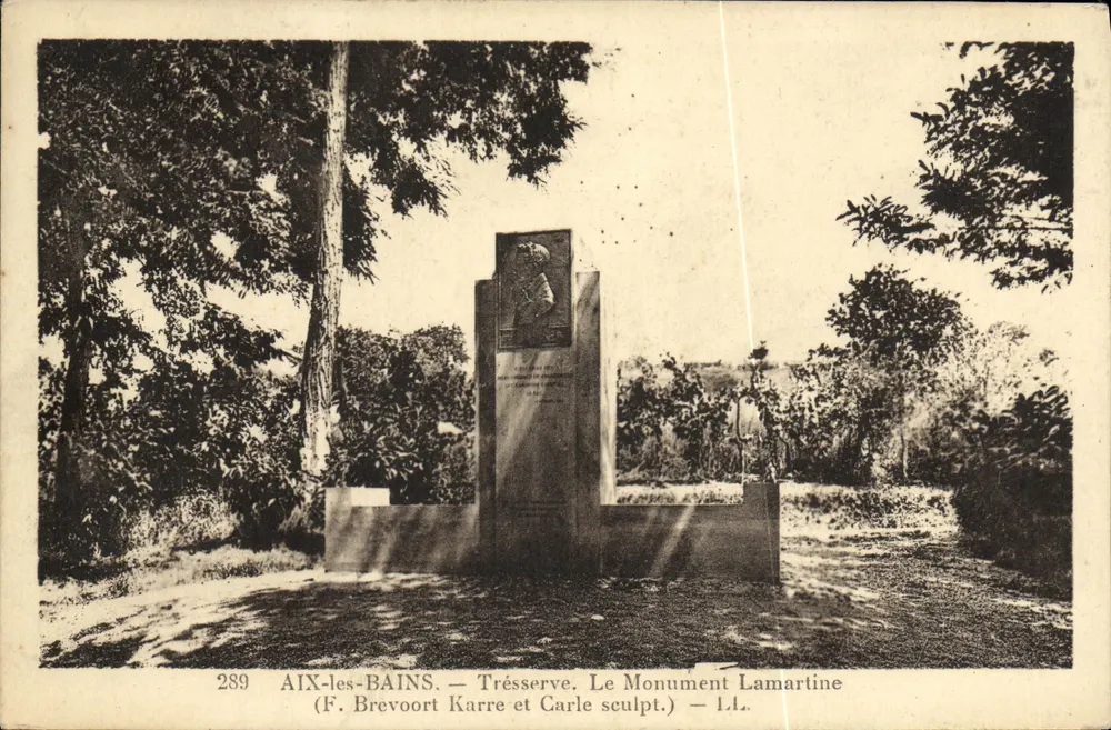 AIX-les-BAINS — Trésserve. Das Lamartine-Denkmal — (F. Brevoort Karre und Carle skulptiert.) — n°289 - Vorderseite