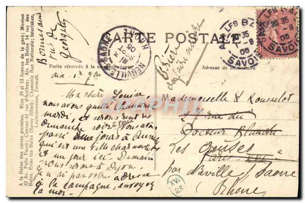 Aix-les-Bains. A Abadia de Hautecombe. - Verso
