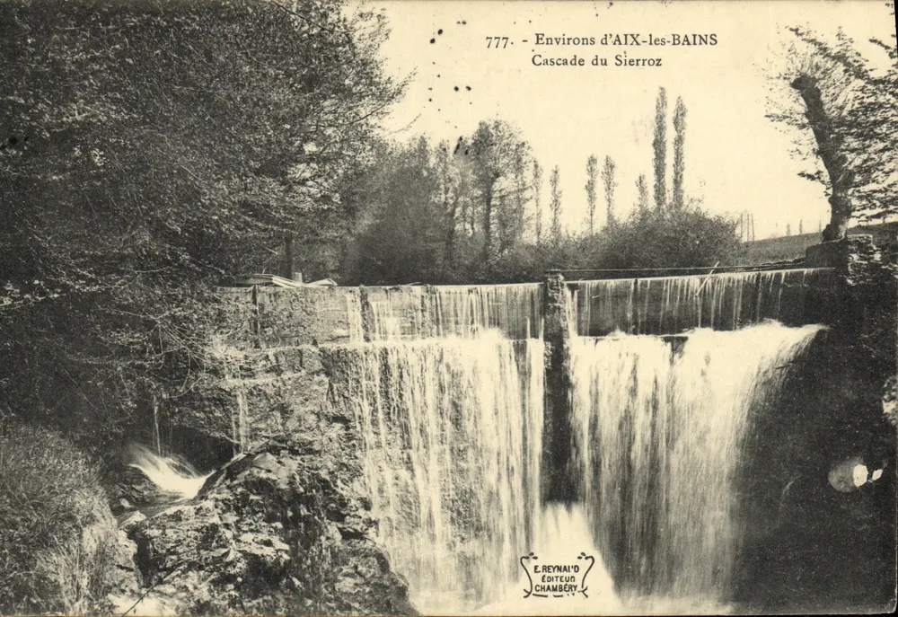Environs de AIX-LES-BAINS — Cascata do Sierroz — E. REYNAUD EDITOR CHAMBERY - Frente