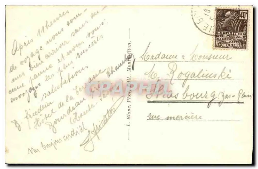 Aix-les-Bains - Solariarium — editor L. Blanc, Fotógrafo, Monthélie - Verso