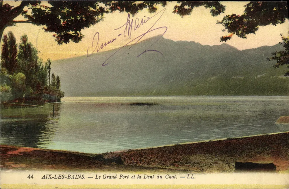 Aix-les-Bains — Ansicht des Grand Port und Dent du Chat — LL. - Vorderseite