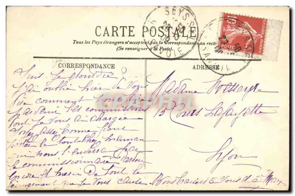 Aix-les-Bains — Ansicht des Grand Port und Dent du Chat — LL. - Rückseite