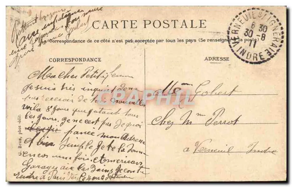 Aix-les-Bains — Vista geral — editor G. Braun, fot. edit. - Verso