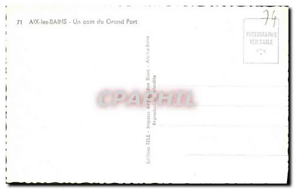 Aix-les-Bains — Ein Stück des Großen Hafens — Télé Editions - Rückseite