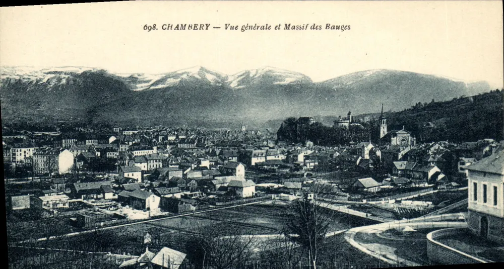 Chambéry — Allgemeiner Blick und Massif des Bauges — Verlag La Plus Rellr - Vorderseite