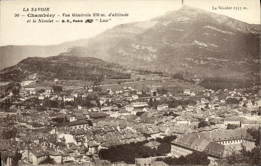 Chambéry — Allgemeine Ansicht 270 m. Höhe — B.F., Paris « Lux » - Vorderseite