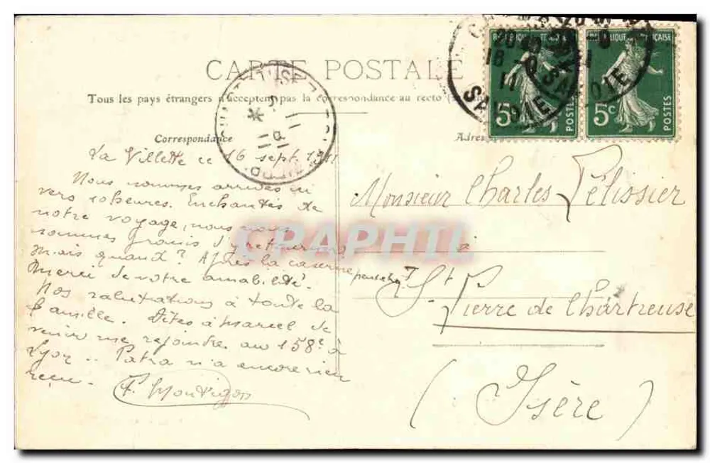 Chambéry — Place Maché, Portal Saint-Dominique — Sammlung L. Grimal, Chambéry - Rückseite