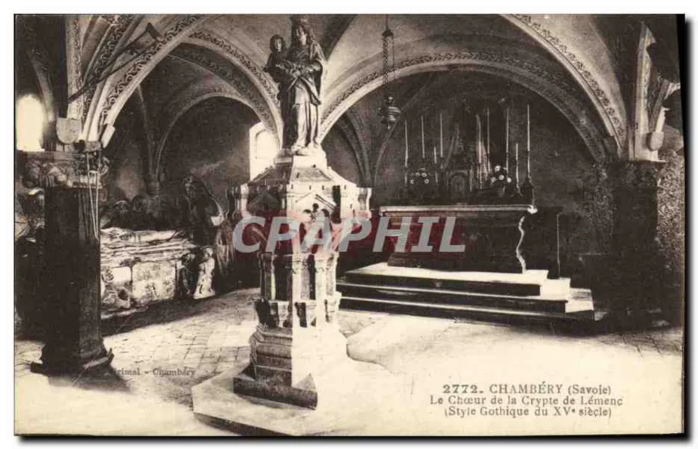 Chambéry - O Coro da Cripta de Lémenc — Estilo Gótico do XVᵉ século - Frente