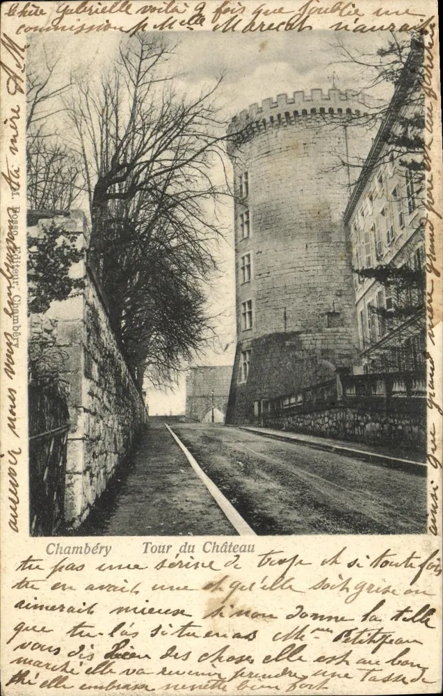 Chambéry — Tour du Château — Imprimerie de Chambéry, n° 104 - Frente