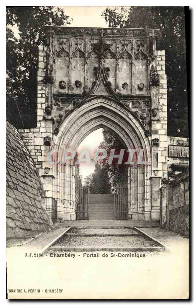 Chambéry - Portal de São Domingos — editor J.J. Perrin, n° 2180 - Frente