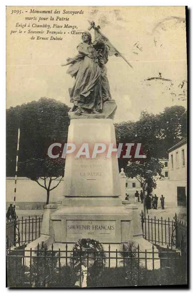 Denkmal für die Savoyarden, die für die Vaterland starben — Chambéry, Place Monge — Werk von Ernest Dubois — n° 3095 - Vorderseite
