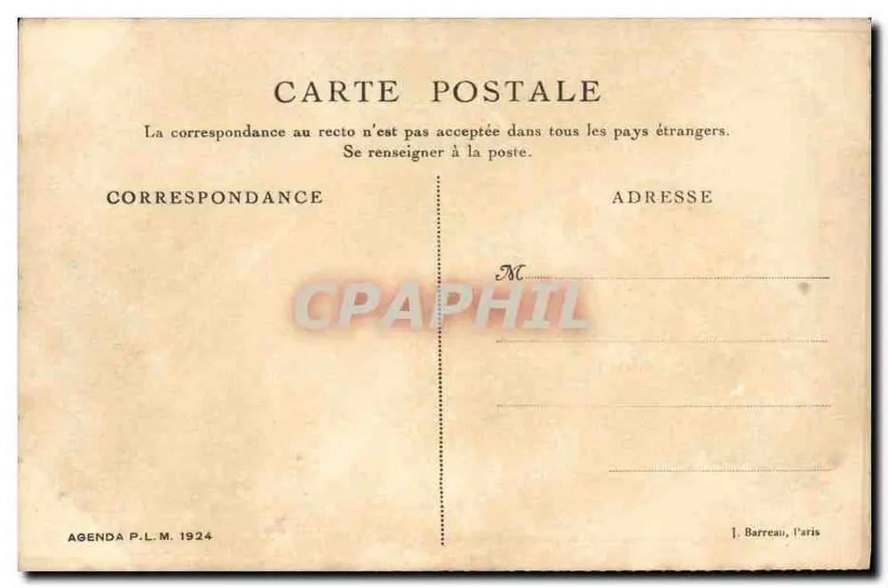 Savoie - Combloux - Grand Hôtel P.L.M. und Mont Blanc Massiv — P.L.M. Agenda 1924 - Rückseite
