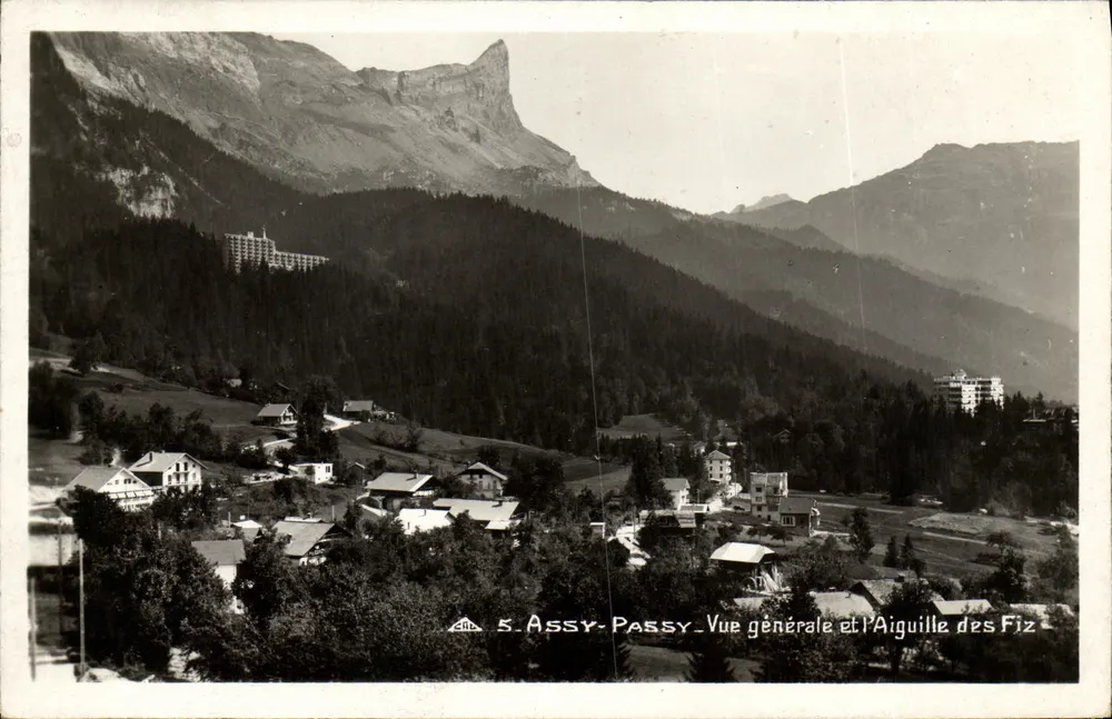 Assy-Passy — Allgemeiner Blick und die Aiguille des Fiz — Verlag A. P. Strasbourg, n° 73 - Vorderseite