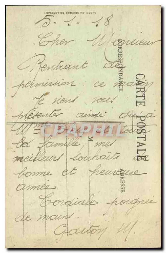 Gouhenans — Vue générale — Édition E. Mayer, 40, faub. de France, Balleroy - Verso