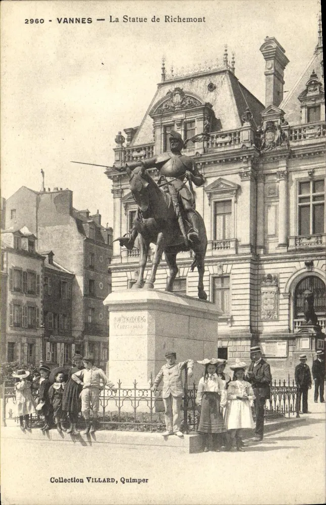 VANNES — A Estátua de Richemont — Coleção VILLARD, Quimper - Frente