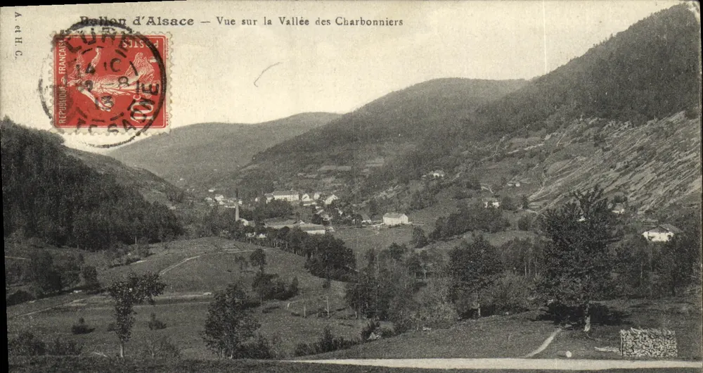 Bollon d'Alsace — Ansicht der Schlucht der Charbonniers — Verlag A. et H.C. - Vorderseite