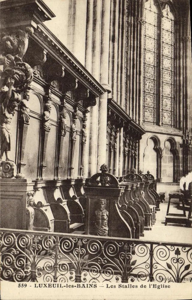 LUXEUIL-les-BAINS — Die Stühle der Kirche — A. David, Luxeuil - Vorderseite