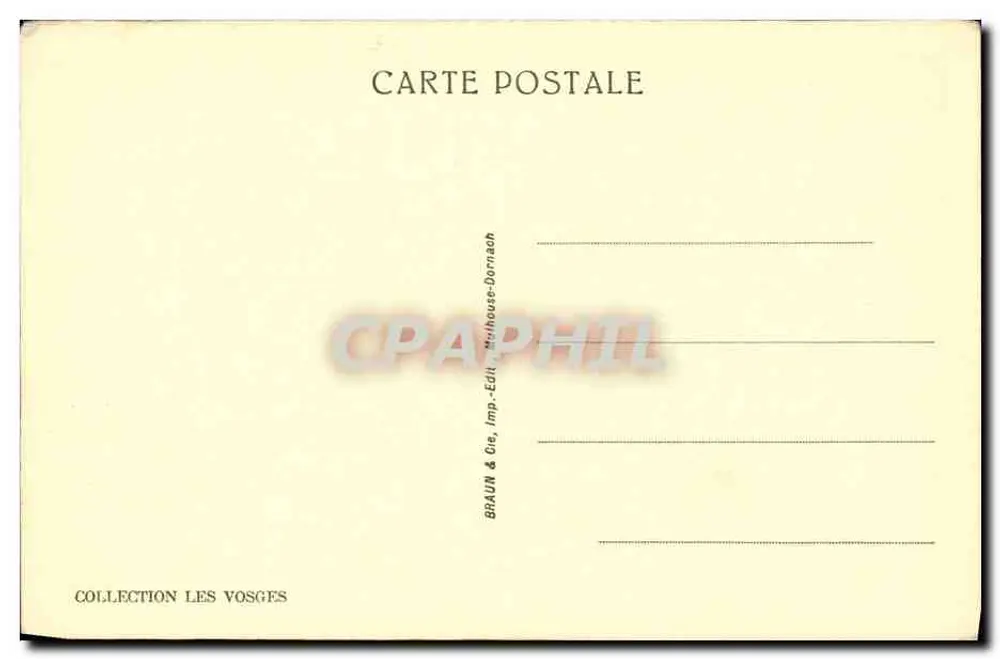 LUXEUIL-LES-BAINS — O CASINO — BRAUN & Cie, Imp.-Edit. Mulhouse-Dornach - Verso