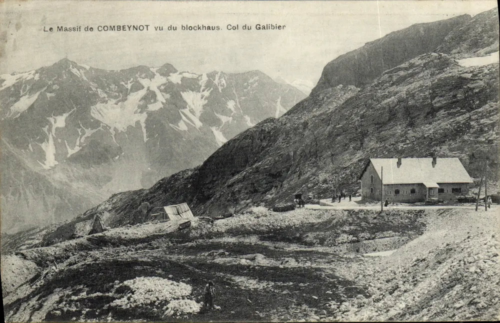 Der Combeynot-Massiv von der Blockhütte aus gesehen. Col du Galibier — Verleger unbekannt, Seriennummer nicht sichtbar - Vorderseite