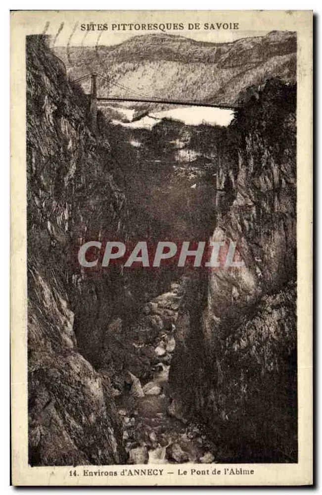 O Ponte de l'Ablime — Arredores de Annecy — Sítios pitorescos da Saboia - Frente