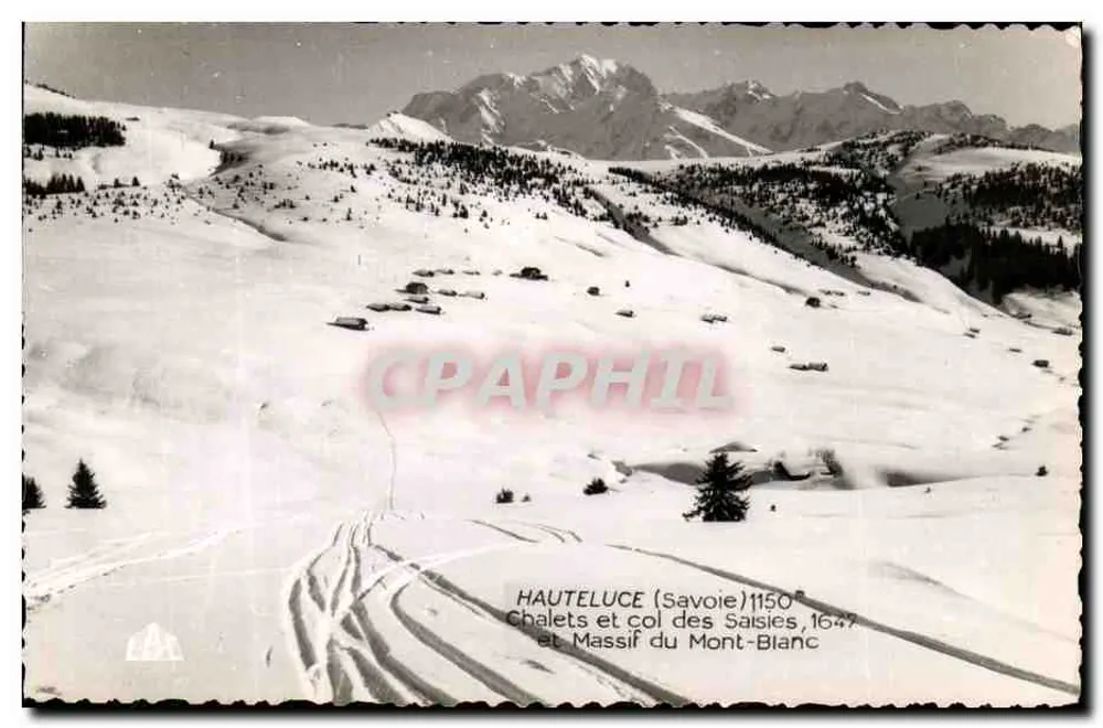 Haute-Luce (Savoie) — Chalets und Col des Saisies, 1647 m — Massif du Mont-Blanc - Vorderseite