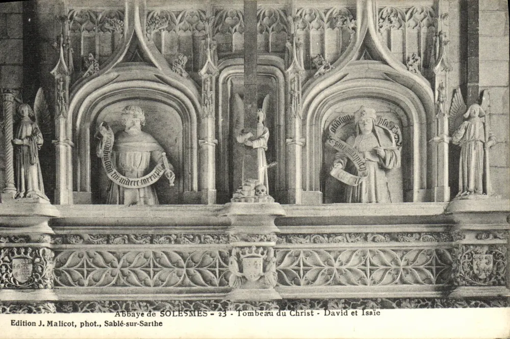 Abtei SOLESMES - Grab des Christus - David und Jesaja - Vorderseite