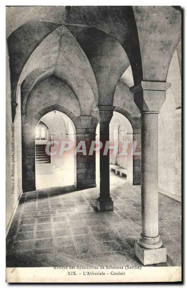 Abtei der Benediktiner von Solesmes (Sarthe) — Die Abteikirche — Coulouir — Ausgabe J. Malinck, Foto Schibé - Sarthe - Vorderseite
