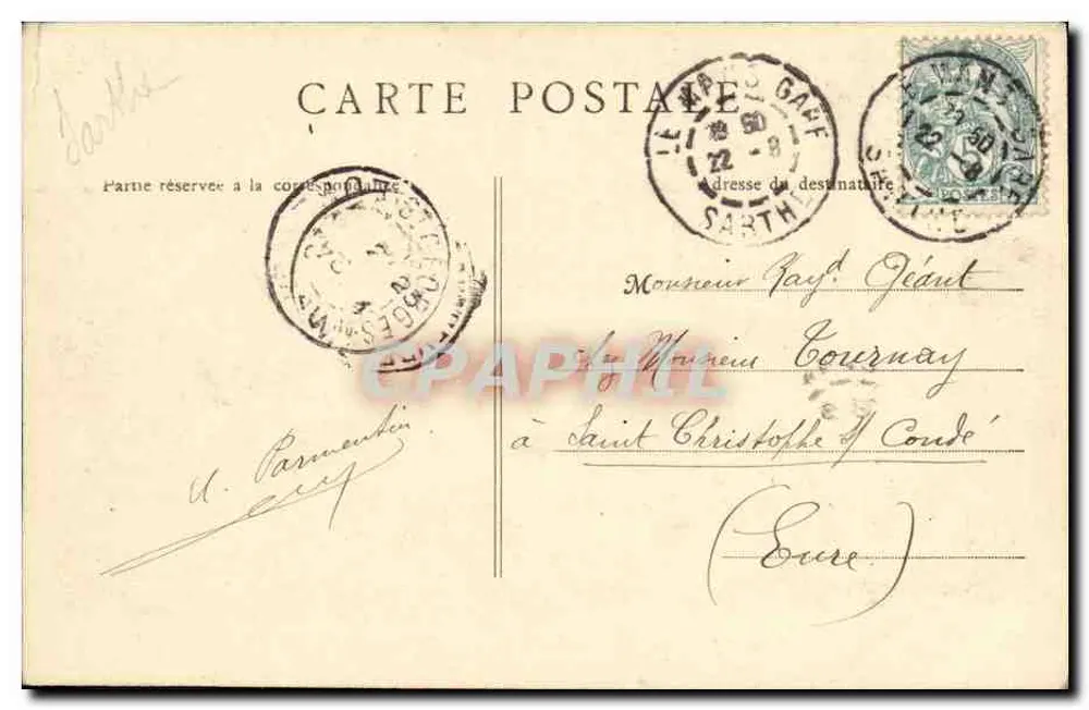 Le Mans — Jardin d'Horticulture — Le Lac — n°80 - Verso
