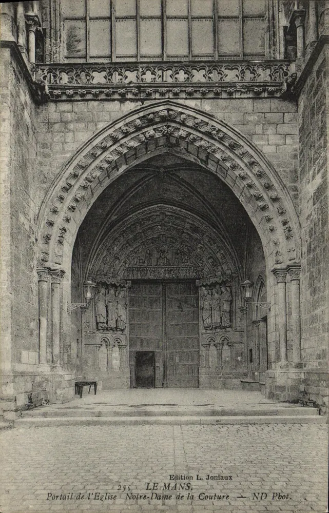 Portal der Kirche Notre-Dame de la Couture — Le Mans — Edition L. Joniaux, Nr. 255 - Vorderseite