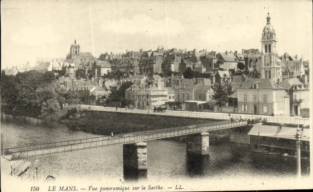 Le Mans — Panoramablick auf die Sarthe — LL. — Nr. 150 - Vorderseite