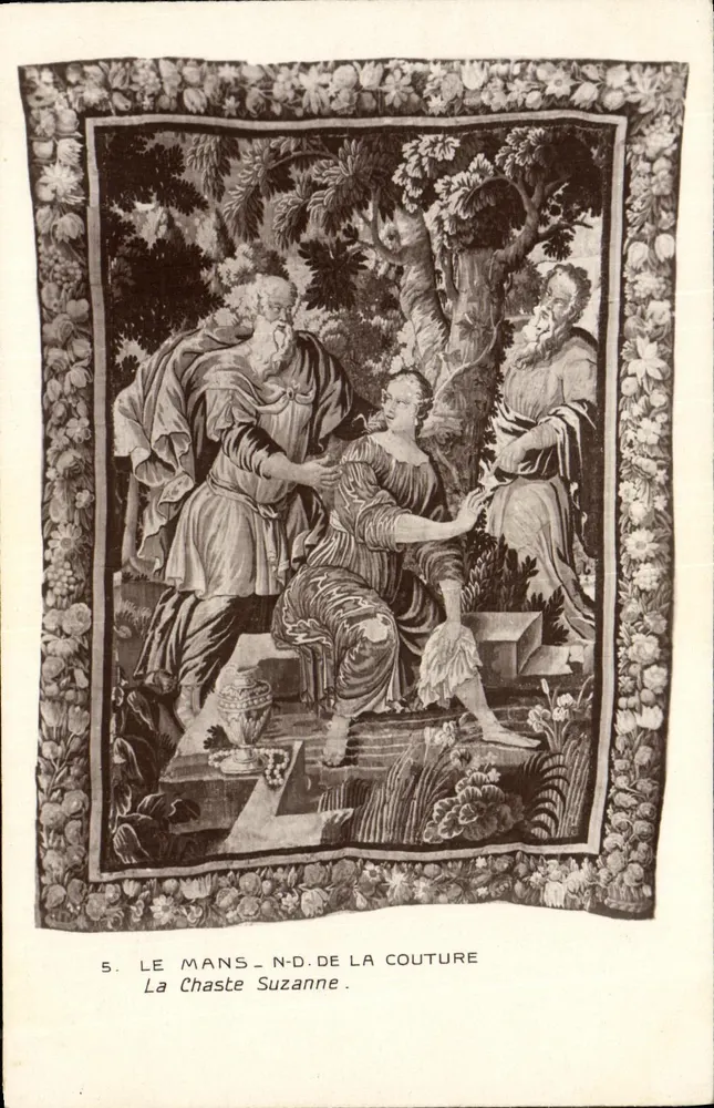A Casta Suzana — Tapeçaria — Museu dos Monumentos Históricos, Le Mans - Frente