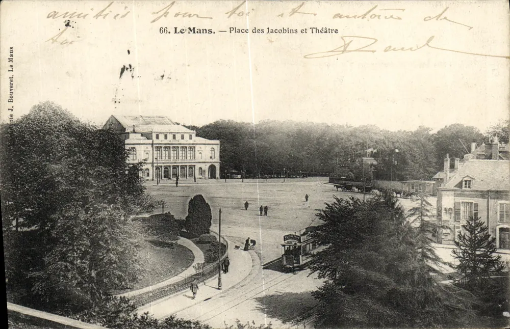 Le Mans — Place des Jacobins und Theater — J. Bouveret, n°66 - Vorderseite