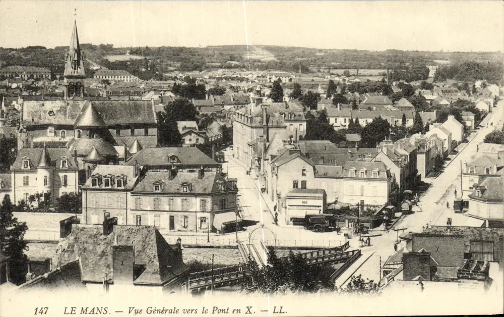 Le Mans — Vista Geral em direção ao Ponte em X — LL. — n°147 - Frente