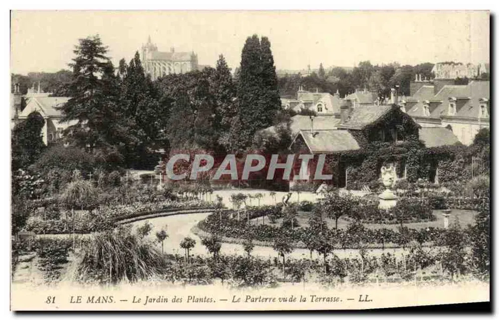 Le Mans — Der Botanische Garten — Der Parterre von der Terrasse gesehen — LL. - Vorderseite