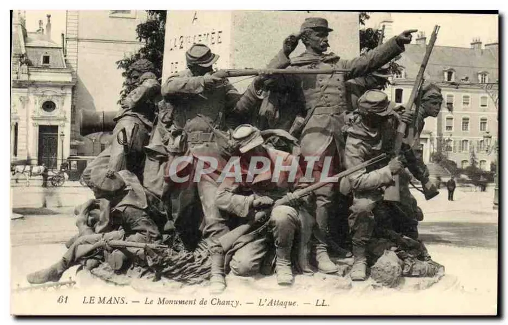 Le Mans — Der Chanzy-Monument — Der Angriff — LL. - Vorderseite