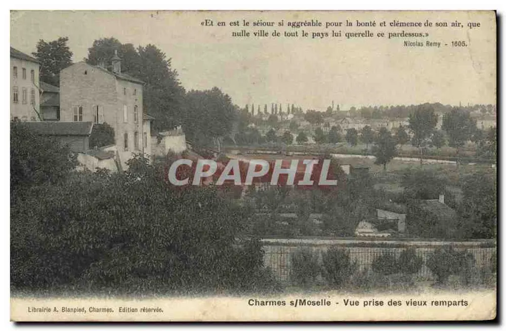 Charmes-sur-Moselle — Blick von den alten Mauern — Librairie A. Blanpied, Charmes - Vorderseite