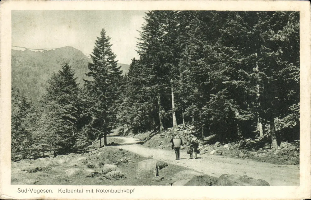 Südliche Vogesen. Kolbental mit Rotenbachkopf — Haastone Druckerei, 118, Fribourg-Habuech - Vorderseite