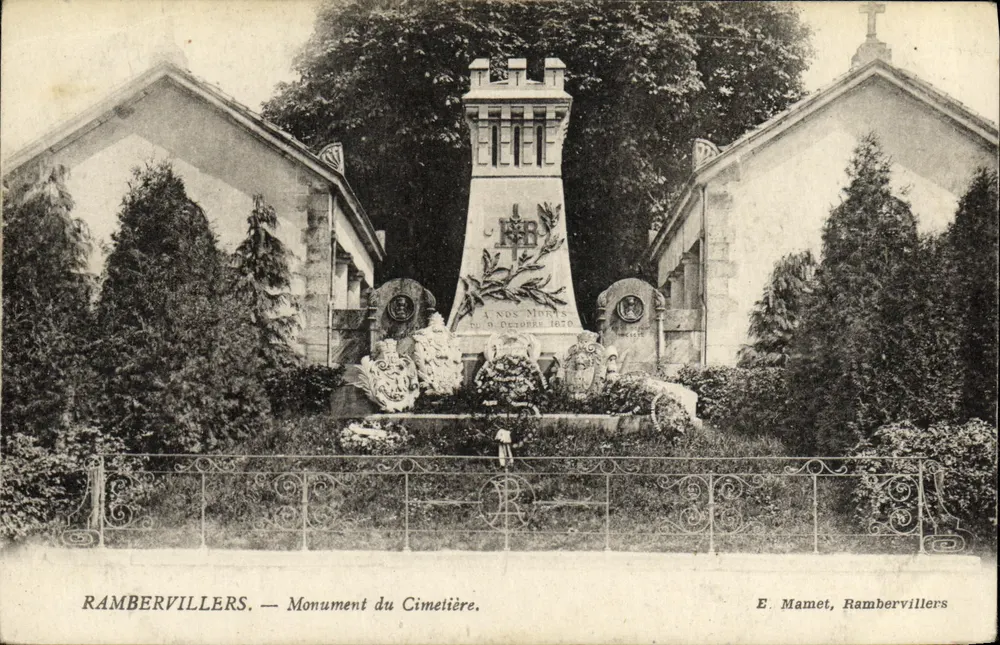 Rambervillers — Monumento del Cementerio — E. Mamet, Rambervillers - Anverso