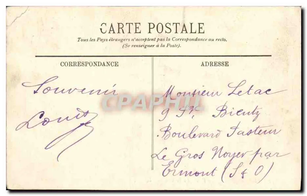 Plombières - A Vale dos Rochos — LL. — n°73 - Verso