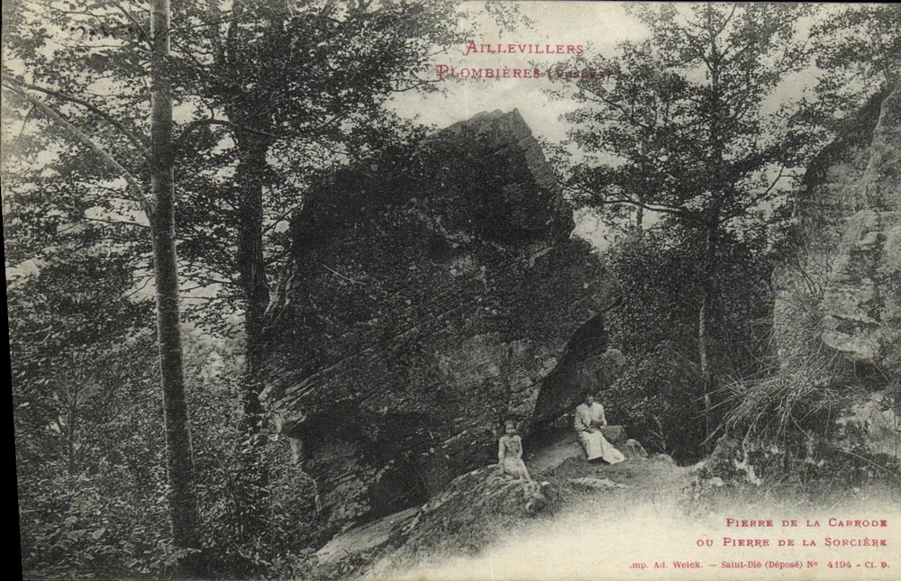 Pierre de la Carrode oder Pierre de la Sorcière — Aillievillers (Plombières, Vosges) — Ad. Welck — N° 4194 - Vorderseite