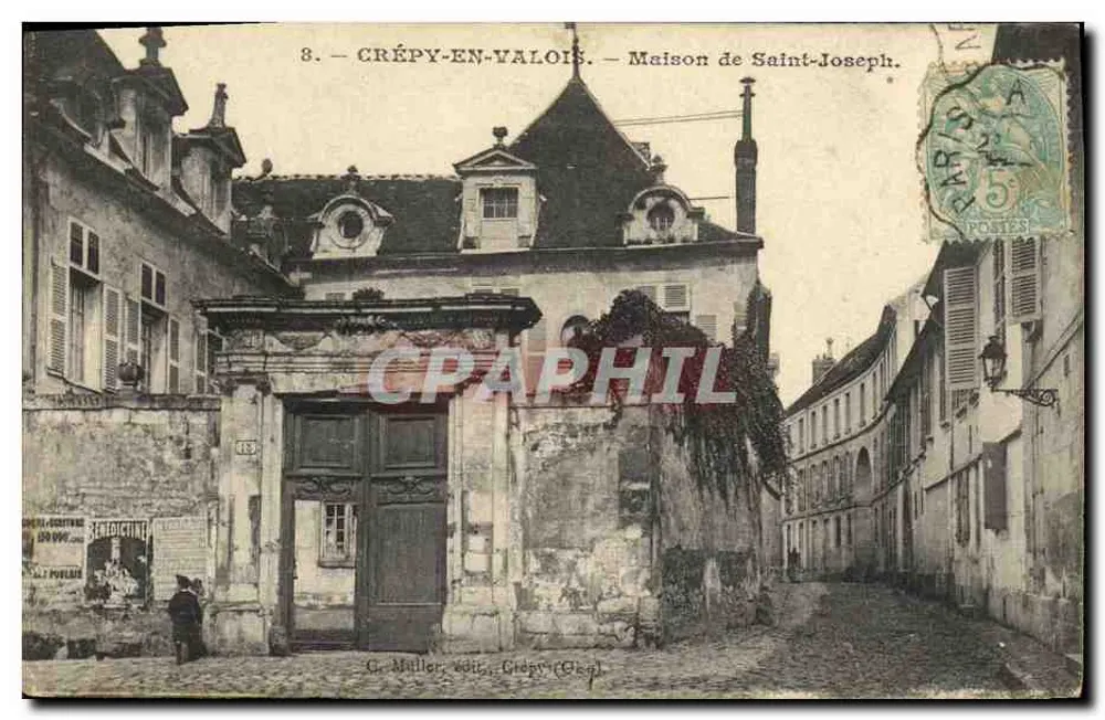 Crépy-en-Valois — Casa de São José — G. Müller, editor. Crépy (Oklp) - Frente
