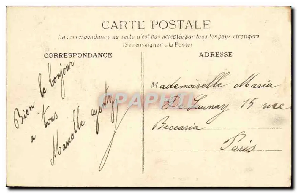 Crépy-en-Valois — Casa de São José — G. Müller, editor. Crépy (Oklp) - Verso