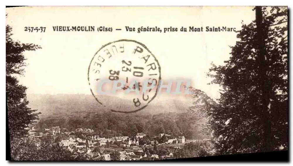 Vieux-Moulin (Oise) — allgemeine Ansicht, aufgenommen vom Mont Saint-Marc — unbekannter Verleger, Nr. 237-5-37 - Vorderseite