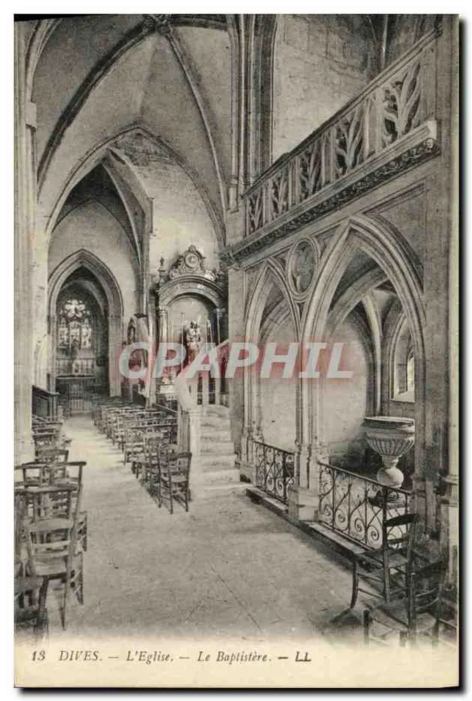 Divès — De Kerk — Het Doopvont — LL - Voorkant