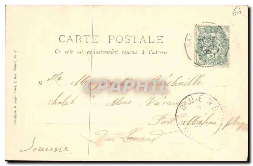 Précy-sur-Oise — As Margens do Rio Oise — editor desconhecido - Verso