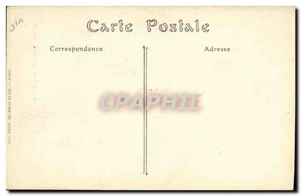 Crucificação — Estátua de Jesus carregando a cruz — Igreja de Bréteuil (Oise) — Edição Cartoux-Vimeux - Verso