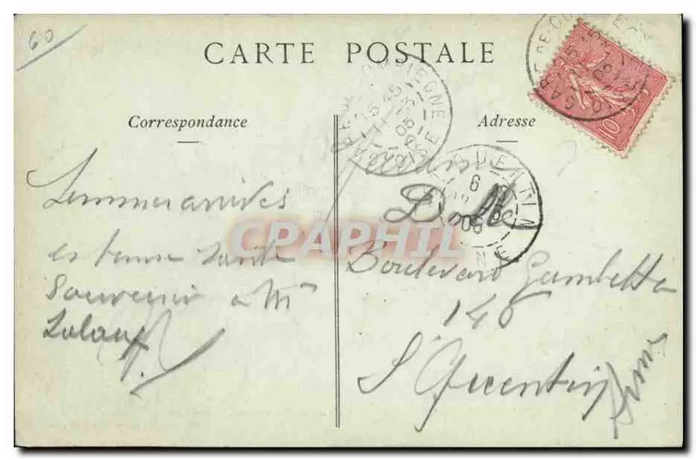 Schloss Compiègne — Toilettenkabinett der Kaiserin — Sammlung ND Phot - Rückseite