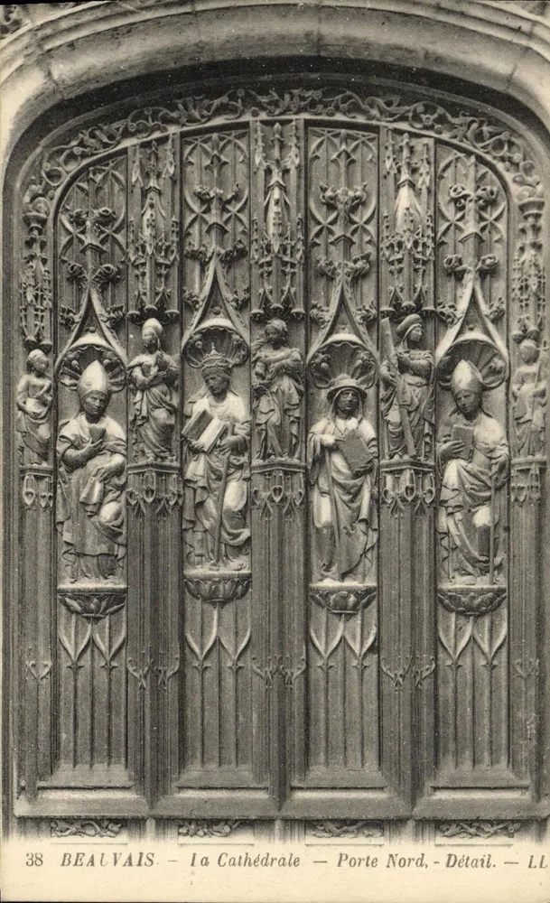 Beauvais — Die Kathedrale — Nordtor — Detail — LL - Vorderseite