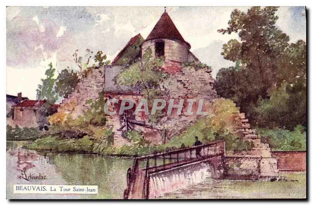 Beauvais. A Torre Santa Igreja — desenho de Lédenbre - Frente