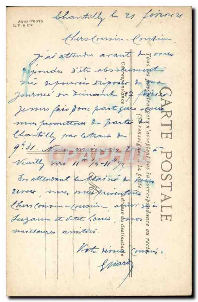 Chantilly. Casa de Sylvie — L.V. & Cie - Verso